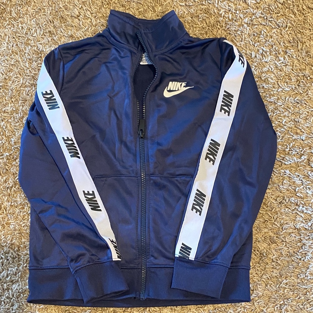 Nike Kids Blue Jacket with White Accents
